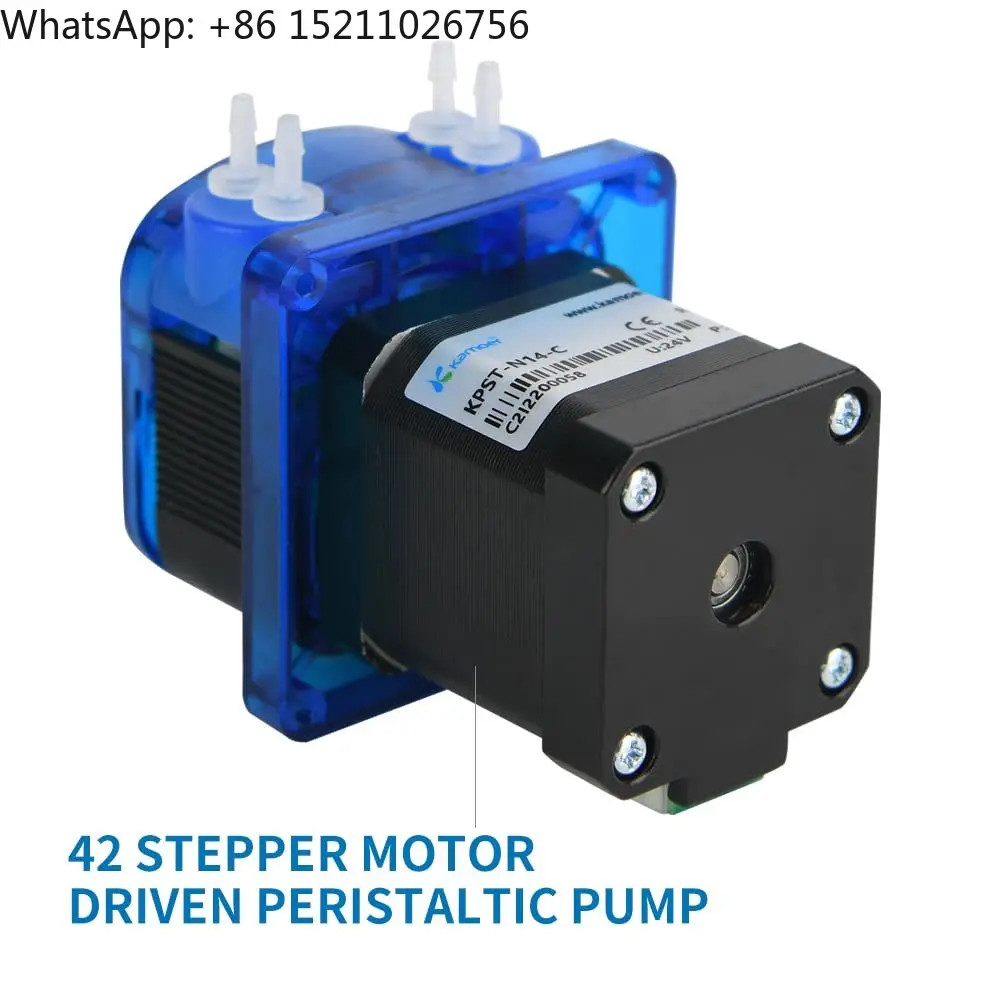 KPST Stepper Motor 24V Low Flow 30ml/min high Precision Micro Dual-Channel peristaltic Pump