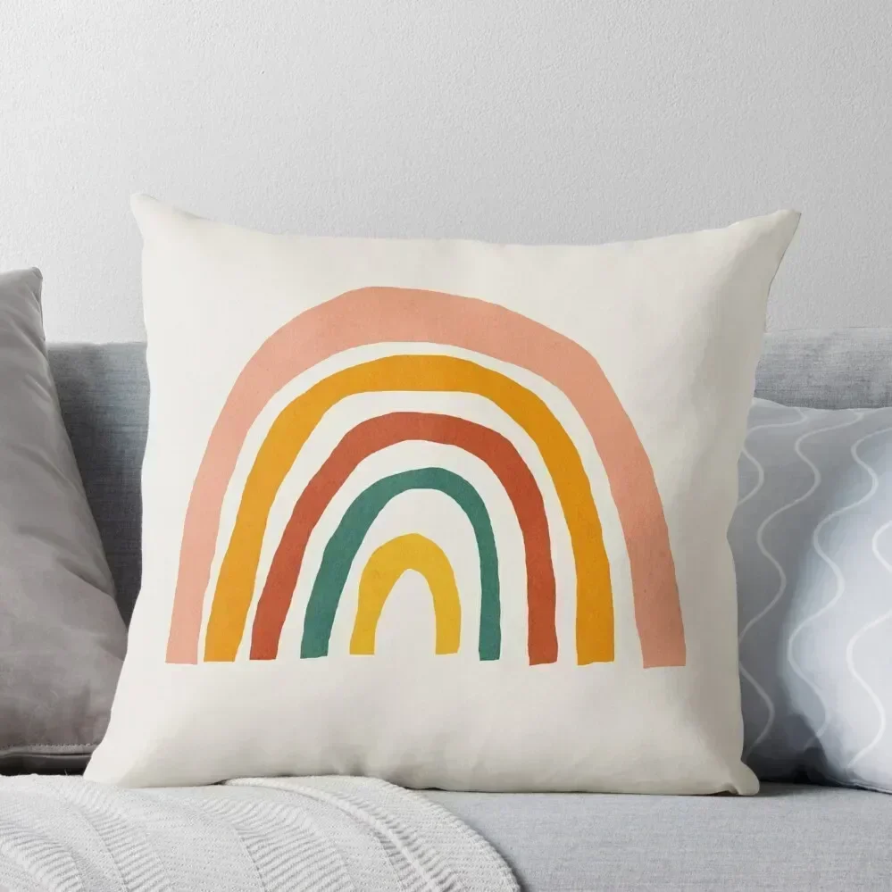 

Rainbow, Abstract, Mid century modern kids wall art, Nursery room Throw Pillow christmas decorations for home 2025 pillow