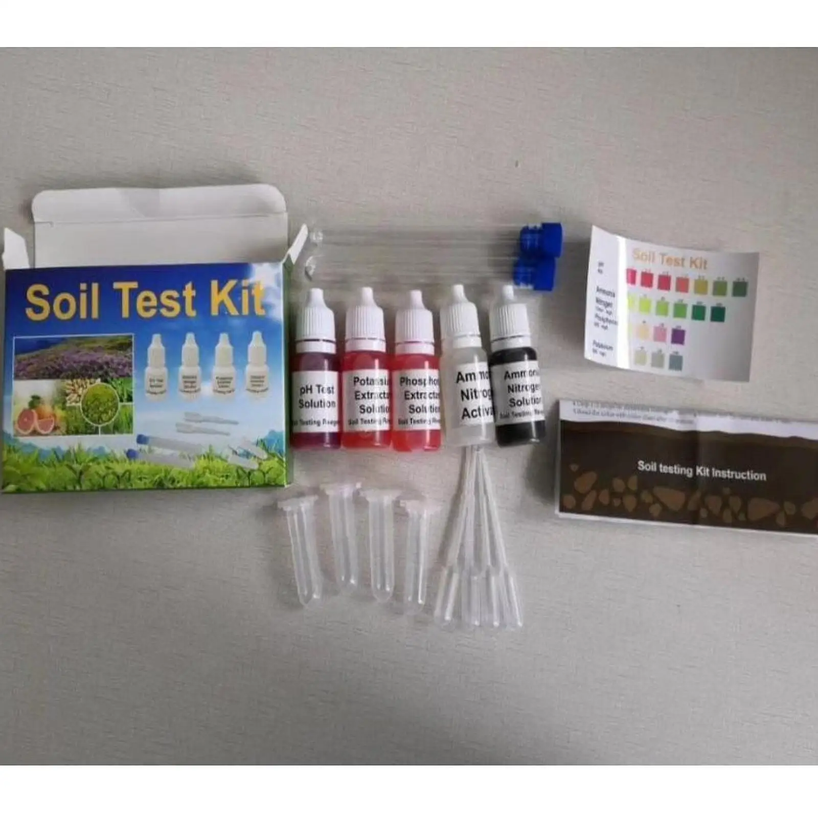 Soil Test Kit Easy to Use Results in Seconds Quickly PH Testing Tester for Yard Farm Vegetables Outdoor Indoor Garden