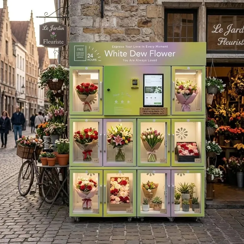 FL Customized Fast Payback Refrigerated Flower Vending Machines for Sale with Remote Monitoring System and Humidity Control
