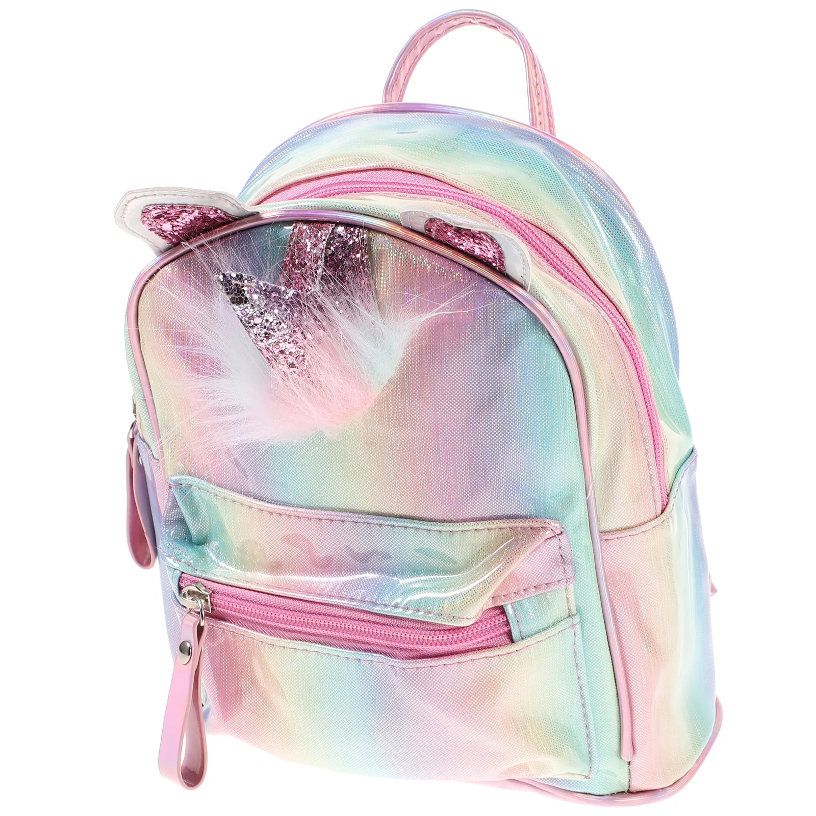 

1Pcs Unicorn Holographic Backpack Girls Children Lightweight Portable Fashion Sequin Design School Trip Shopping Backpack