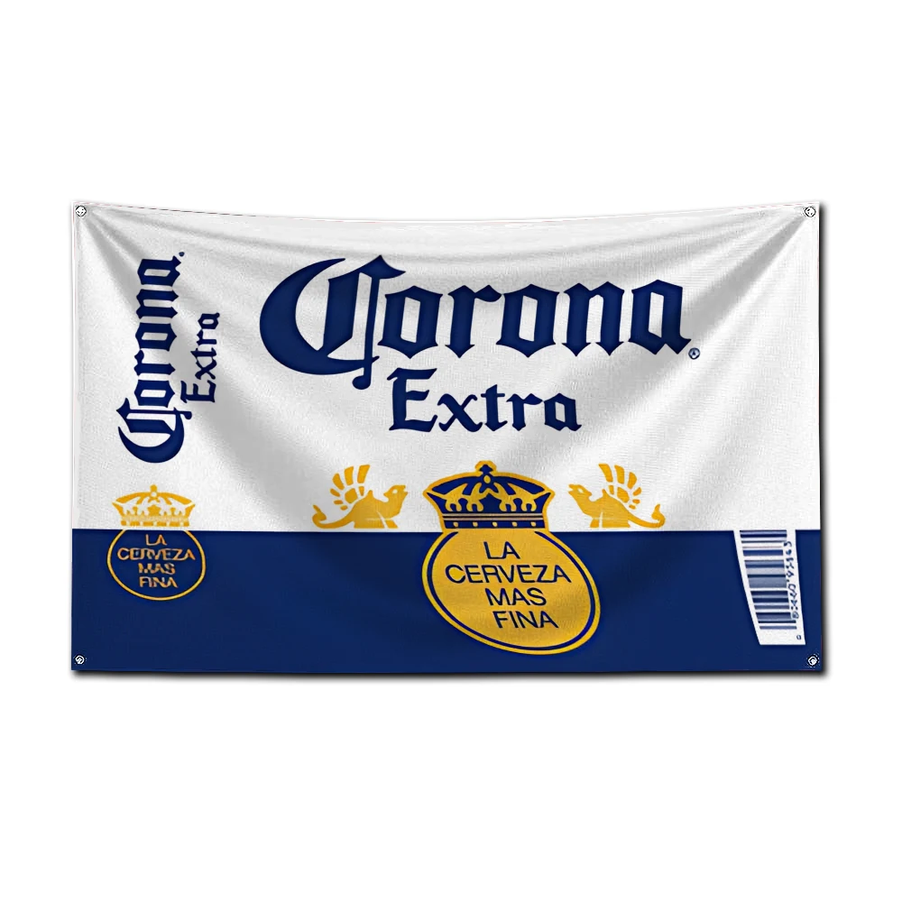 3x5 Ft Beer Brand Coronas Extra Retro Flag Poster Wall Art Decoration AD Vintage Sign Bottle Extra Cave Garage Pub Club Bar