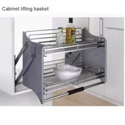 Kitchen Lifting And Hanging System Cabinet Pull Down Shelf Multifunctional Electronic Lifting Rack