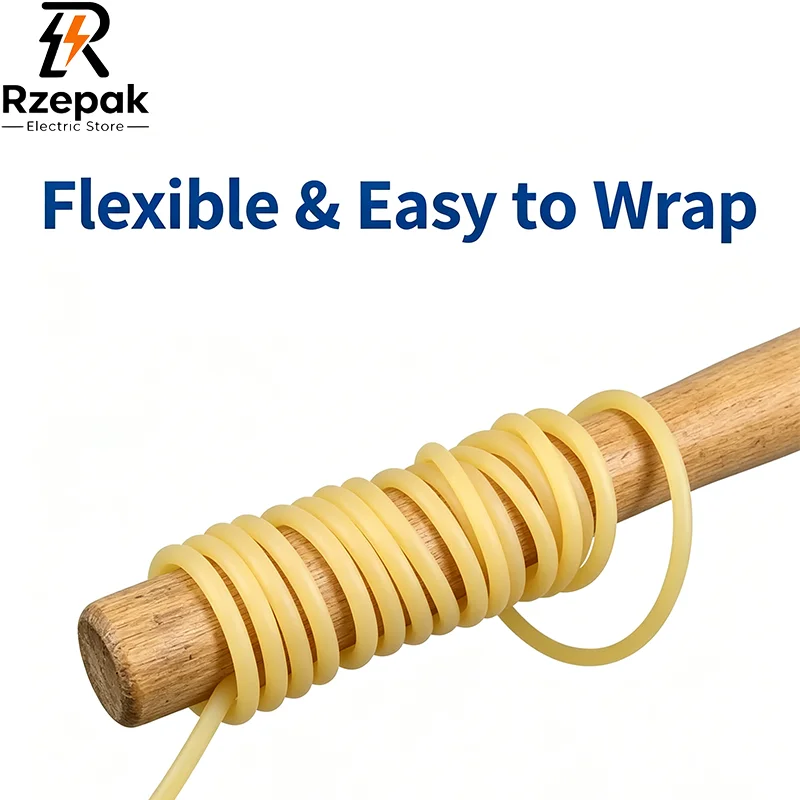 Yellow Latex Tube ID 1.6~18mm High Elastic Flexible Rubber Tubing Tear Resistant Hose for RC Model Fishing Toy Binding DIY Parts