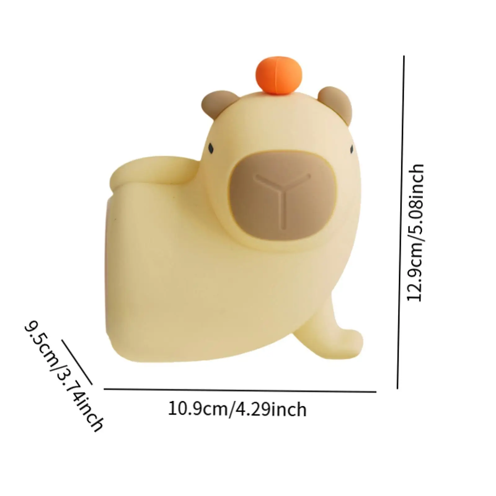 Luz noturna decorativa de capivara para dormir no quarto de mesa