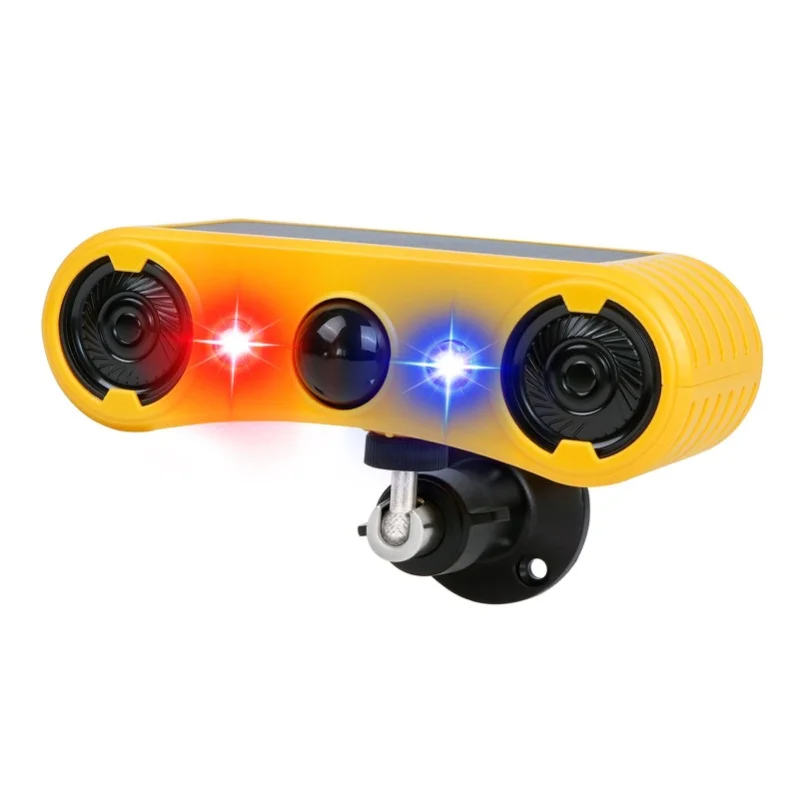 

Solar Infrared Sound Light Alarm IP65 Rainproof Audible And Visual Alarm For Farm Orchard Ranch Yard