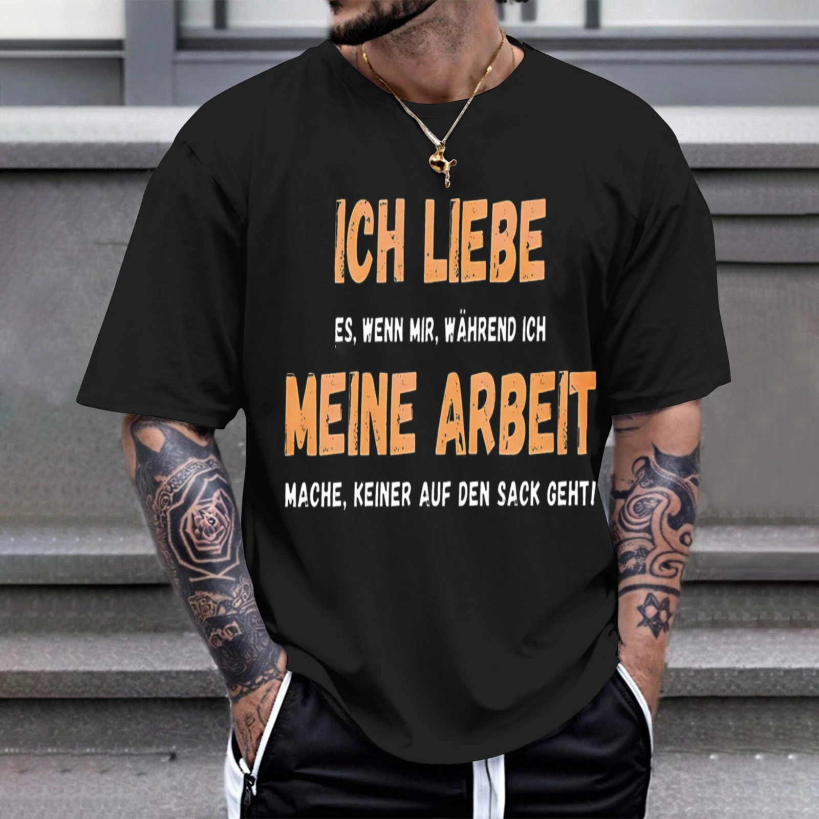 Herren-T-Shirt „Ich liebe meine Arbeit“, perfekt für Freizeitkleidung, Partys und Karneval-Outfits