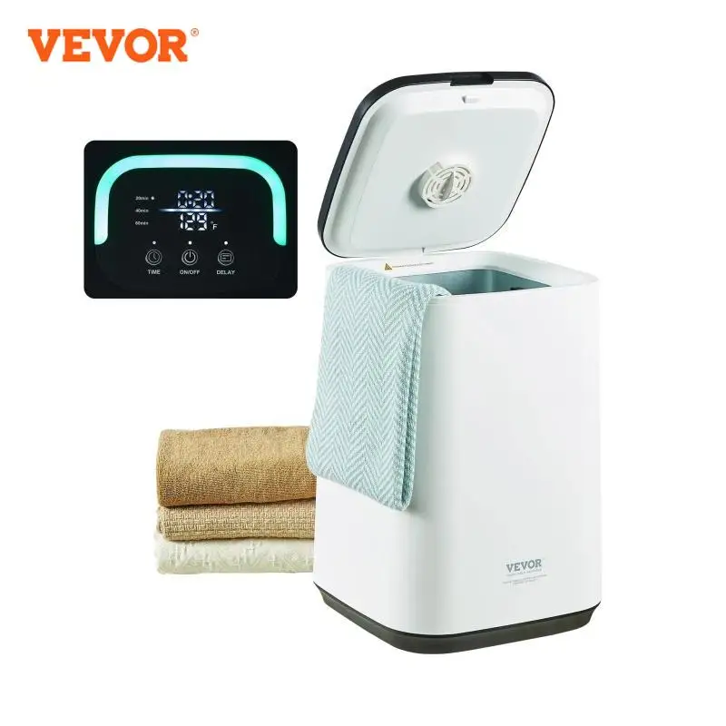 VEVOR 20/25/35L Towel Warmer with 24h Delay Timer Child Lock LED Screen&U-shaped Light for Bathroom Spa Bathrobe Blanket Pajama