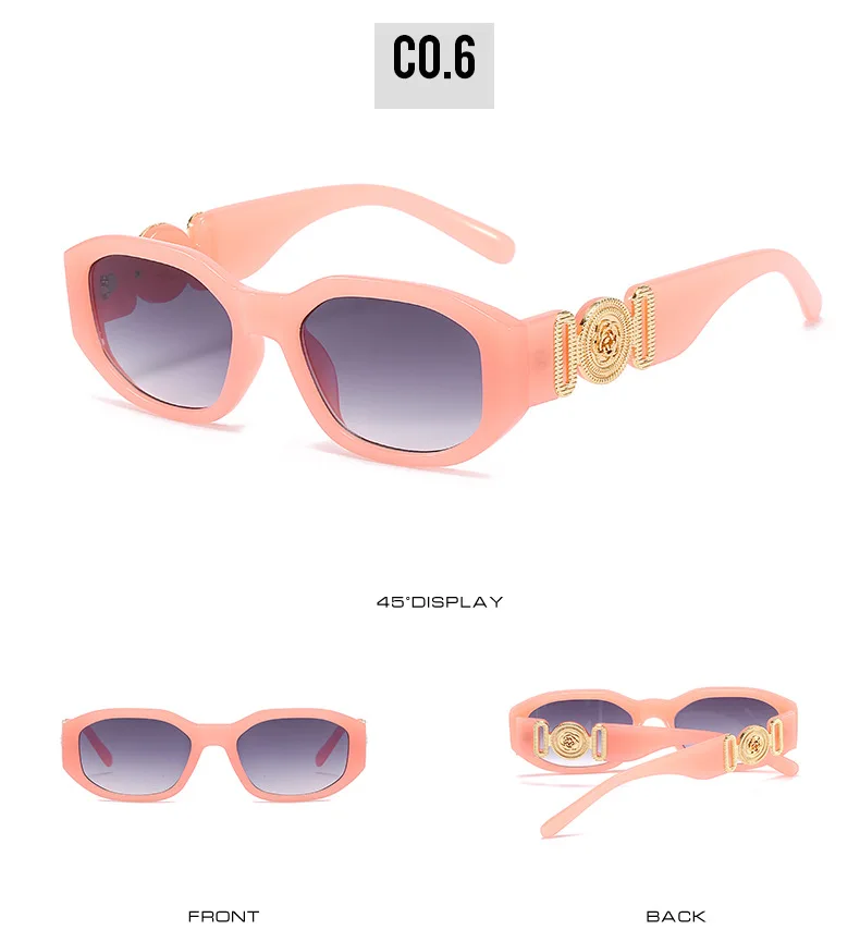 Marke Kleine Sonnenbrille Frauen Designer Blume Sonnenbrille Polygonale Fashoinable Damen Shades Beliebte Geeignet – Detail 10