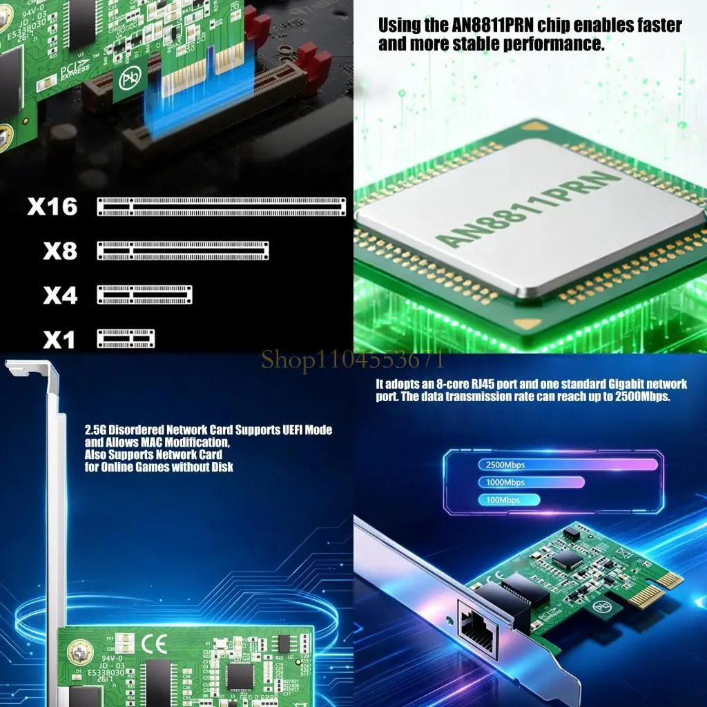 Best Seller Fast 2.5G PCIE Networking Card With Advanced Wake On LAN Technology For IT Administrators And Power Users
