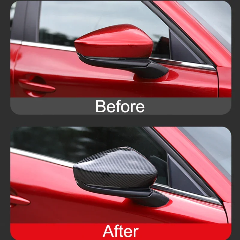 Car Door Side Mirror Cover Rearview Mirror Cap Trim for Mazda CX-30 DM Accessories 2019 2020 2021 2022 2023 2024