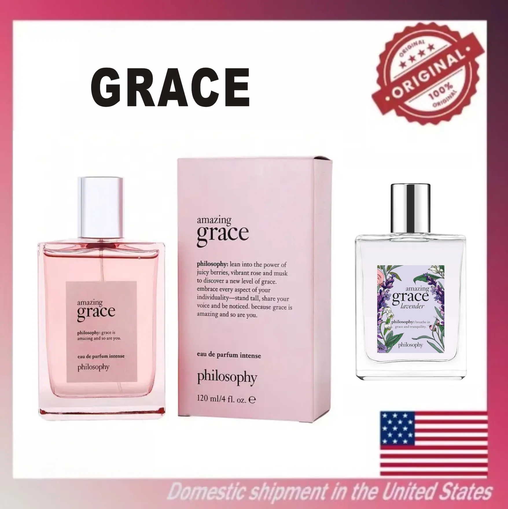 فلسفة مذهلة نعمة النساء البرغموت، الماندرين البرتقالي، الجريب فروت، الياسمين، روز أو دو برفوم بخاخ مكثف 4 أوقية #1