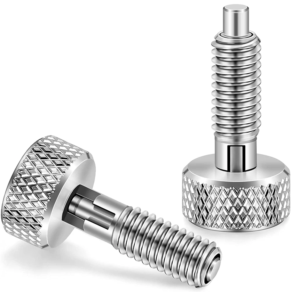 Hand Retractable Spring Plunger with Knurled Handle Stainless Steel Lock-Out M6 Type Release Pins for Rolling Toolbox B