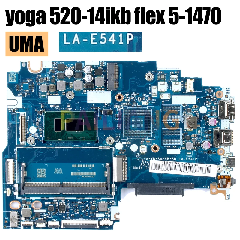 Imagem -03 - Placa-mãe Portátil para Lenovo Yoga 52014ikb Flex 5-1470 La-e541p 4415u i3 i5 i7 8th Gen 940mx 4g Completo Testado