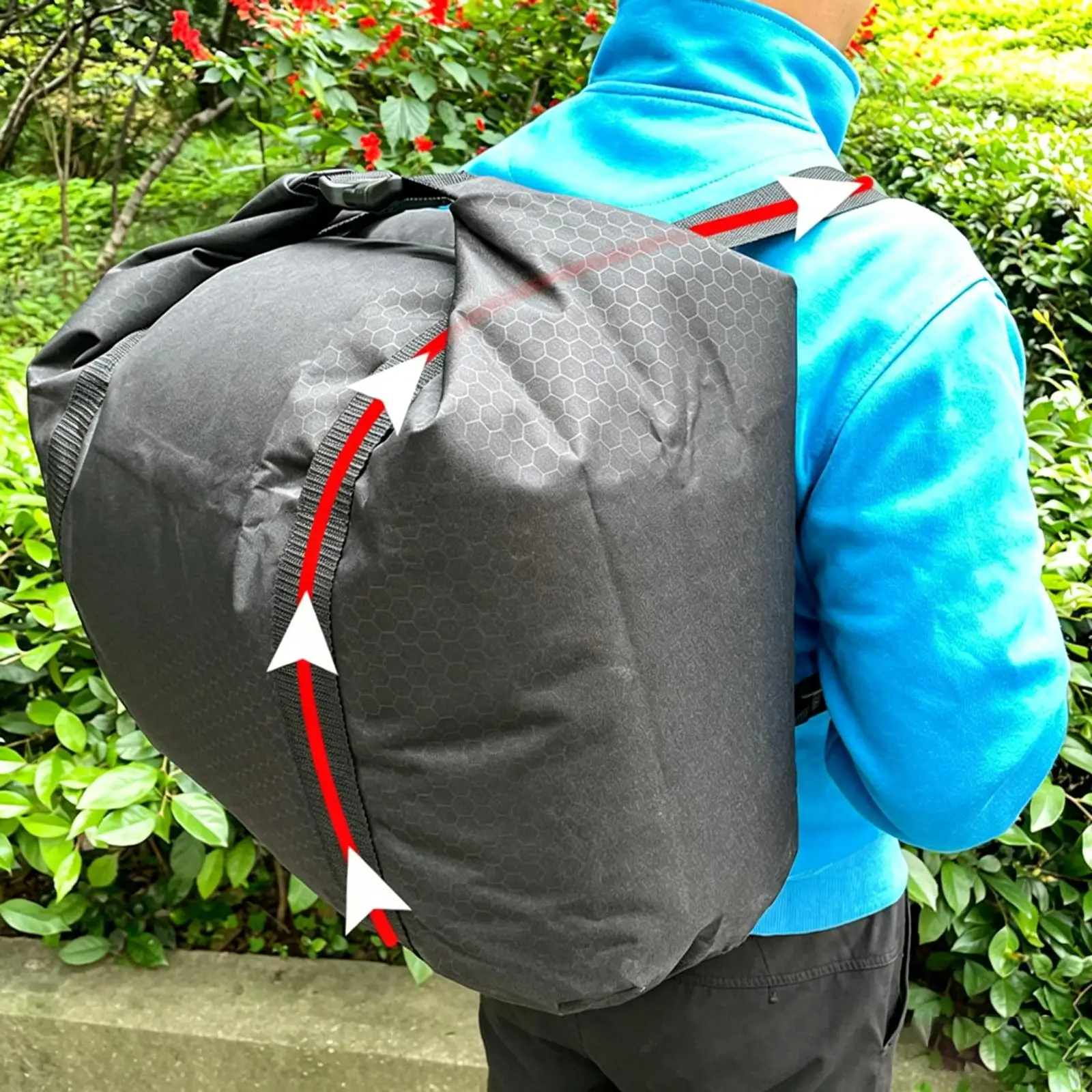 

Fish Transport Bag Protection Bag Large Capacity Double Port Multifunctional, Portable Fish Backpack Fishing Accessories