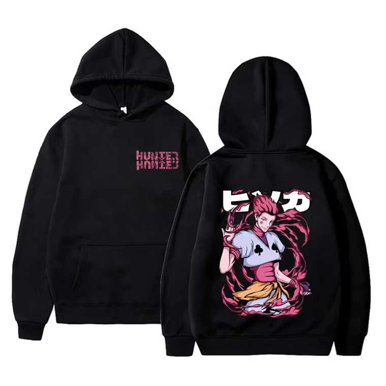 Hunter X Hunter Chrollo Lucilfer Graphic Hoodie Vintage Washed Anime Merch Harajuku Unisex Oversized Pullover Hooded Sweatshirt