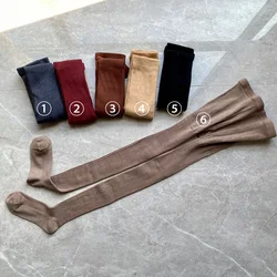 Top quality Maillard vertical stripe Women's wool pantyhose
