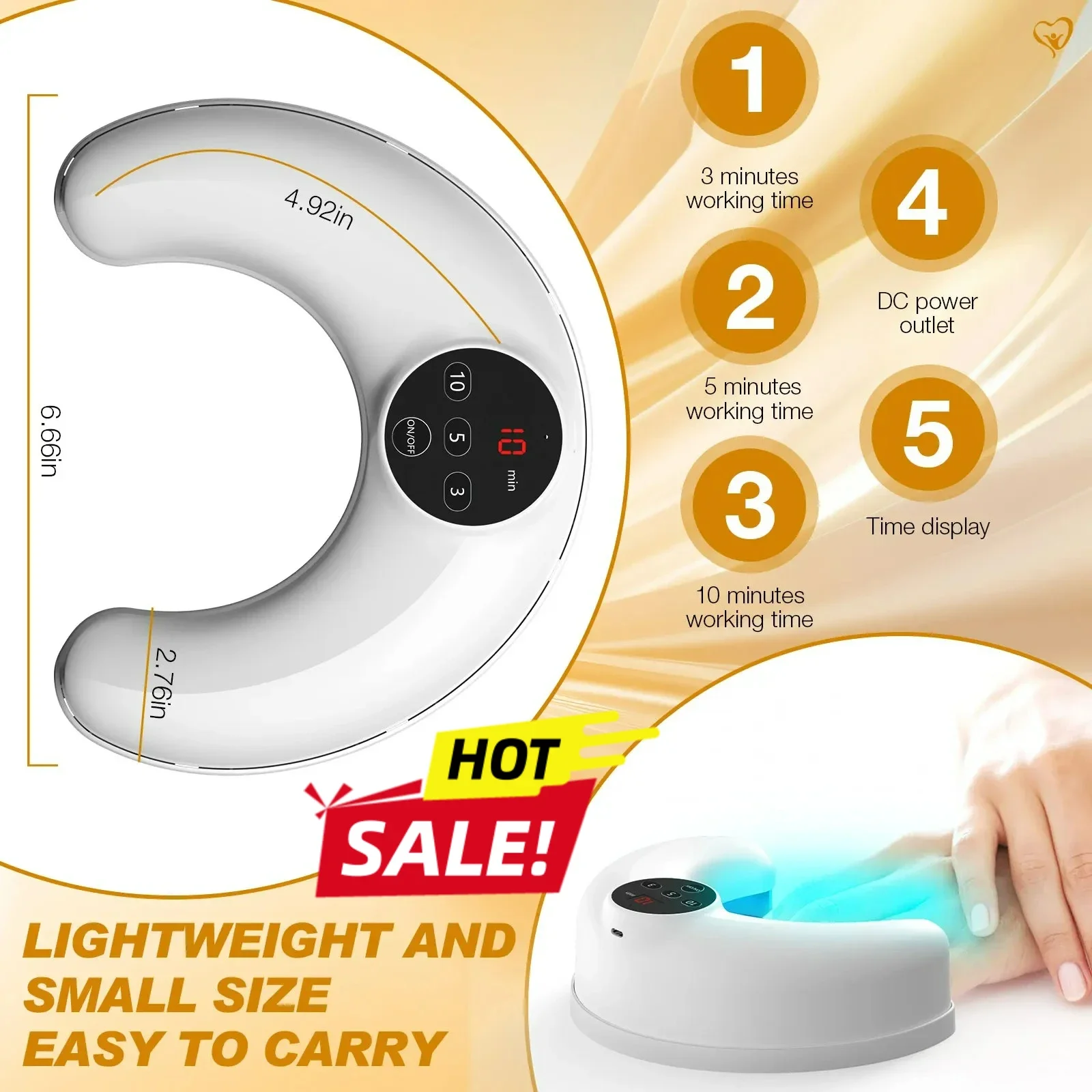 2026 Wireless Nail Fungus Treatment Device Portable 470nm Blue Light Laser for Toenail Infection Care At Home 10 Minute Therapy