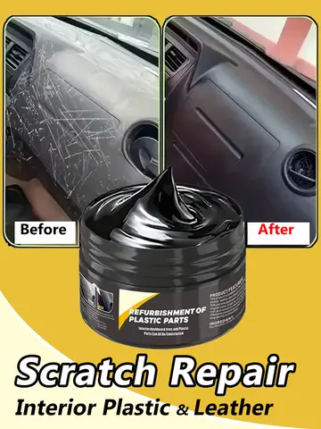 Car Interior Plastic Leather Scratch Repair Paste Automotive Polishing Wax Repair Anti-Aging Paste Tires Seats Steering Wheel