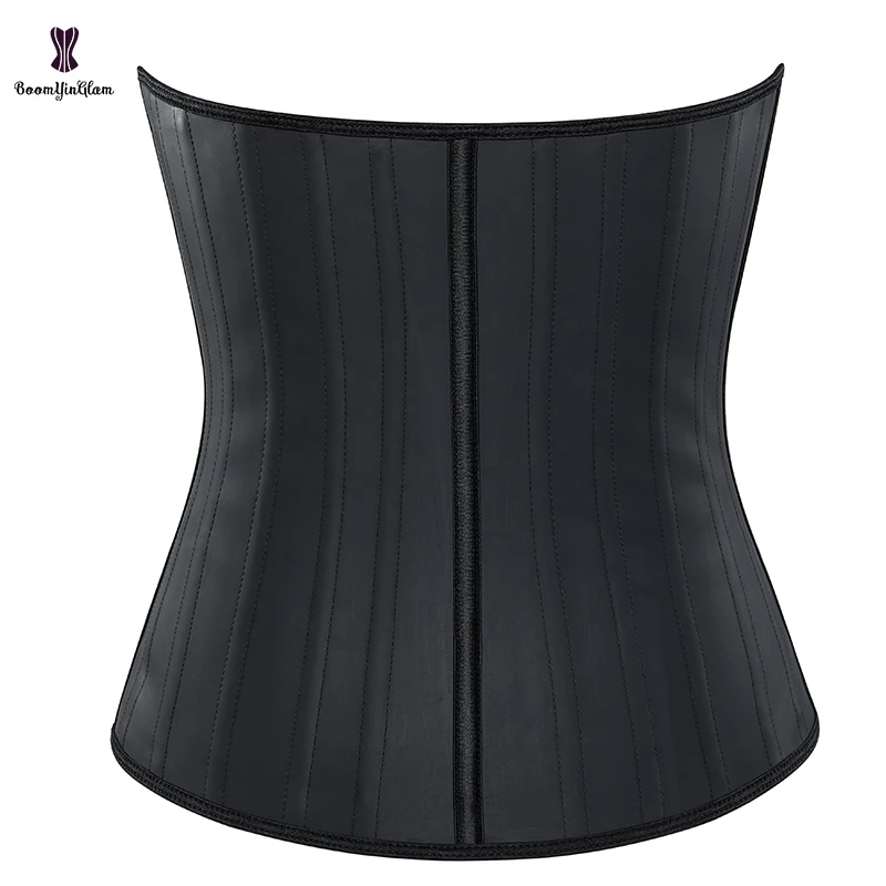 16 Buckles Tummy Control Belly Flat Sheath Shinny Latex Waist Trainer Slimming Belt Plus Size Underbust Corselet For Women