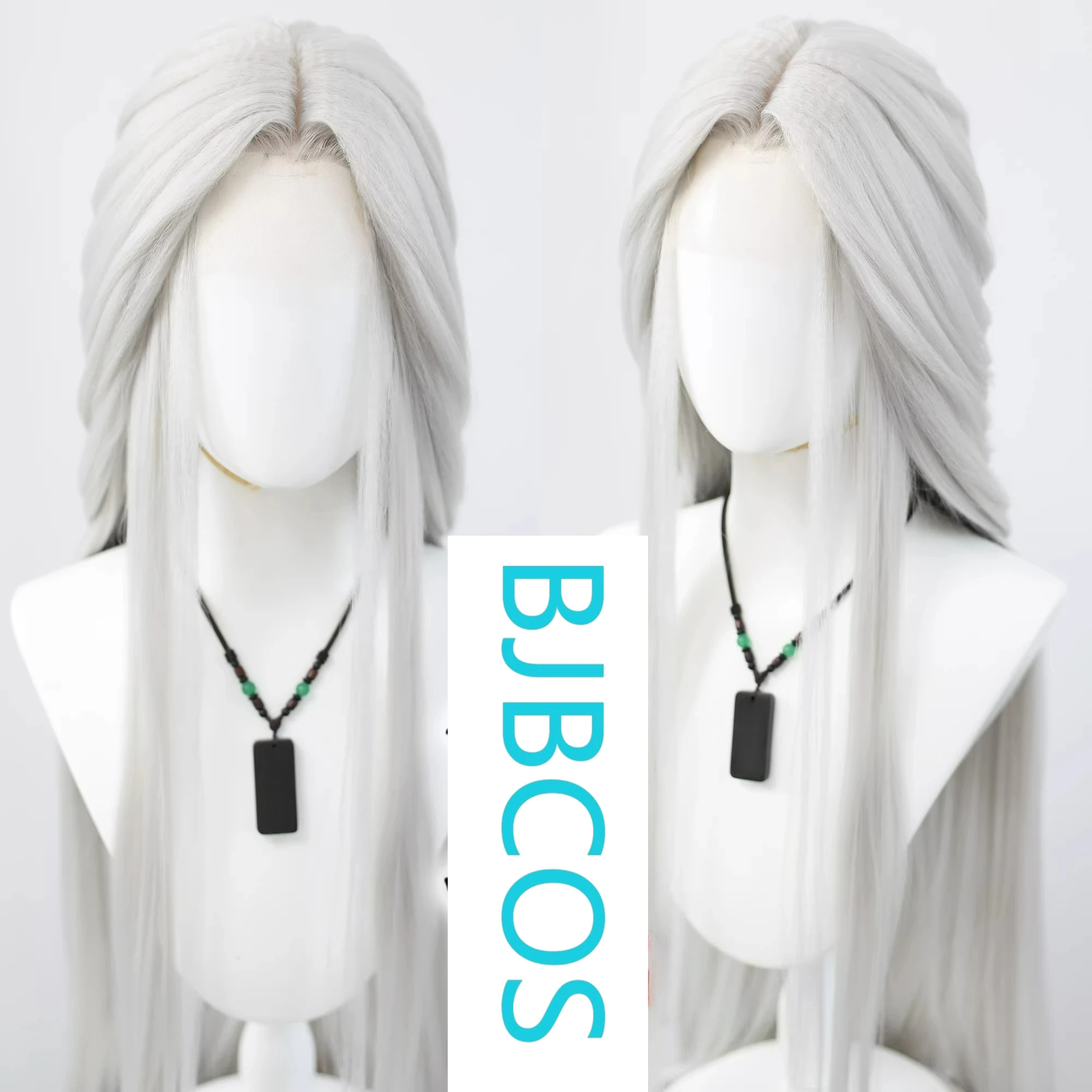

[Styled Wig]Fantasy City Sakura Sky Release Ma Tianyu Same Silver White Imitation Hand Hook Style COS Wig Set