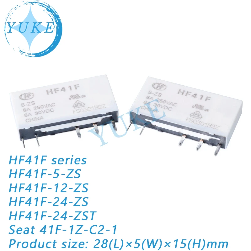 

2PCS original relay HF41F-005 012 024 -ZS ZST 41F-1Z-C2-1 A set of conversion 5 feet 6A 5V 12V 24V relay