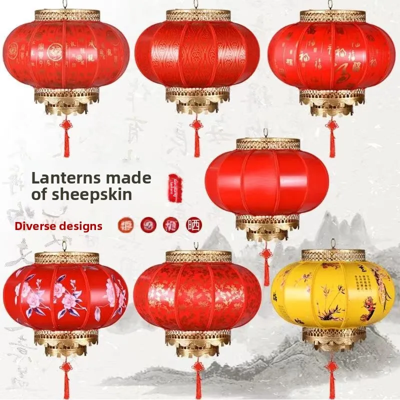 

Outdoor Waterproof Chinese Style Large Red Winter Melon Lanterns Restaurant Hotel Decorative Advertising Lanterns Festival Su...