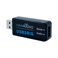 USB2RIG USB Audio Adapter Support PTT with VOX Control USB Sound Card Connector Adapter for KENWOOD YAESU ICOM Business Radio