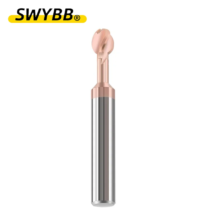 SWYBB Ball T-shaped Arch Lollipop R0.5-R10 End Milling Cutter For Steel And Aluminum Solid Carbide 3d Cnc Cutter