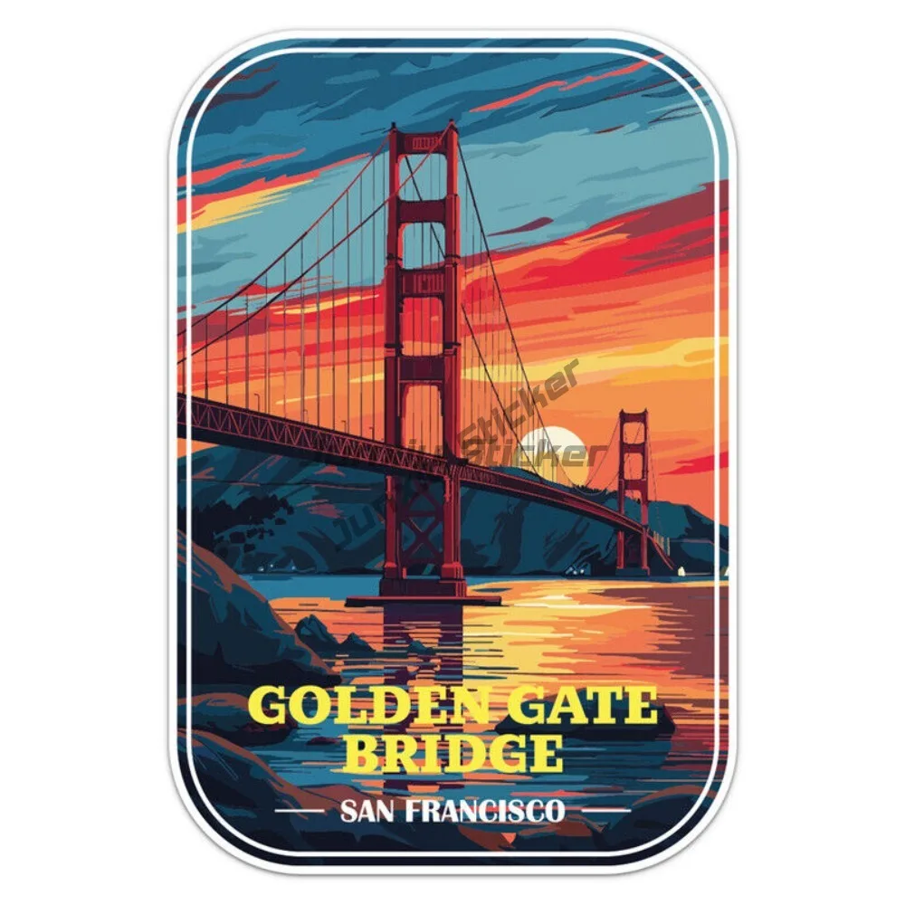 

San Francisco Golden Gate Bridge Car Bumper Sticker Vinyl Camper Decals Outdoor Custom Funny Decoration Figure Custom Decals
