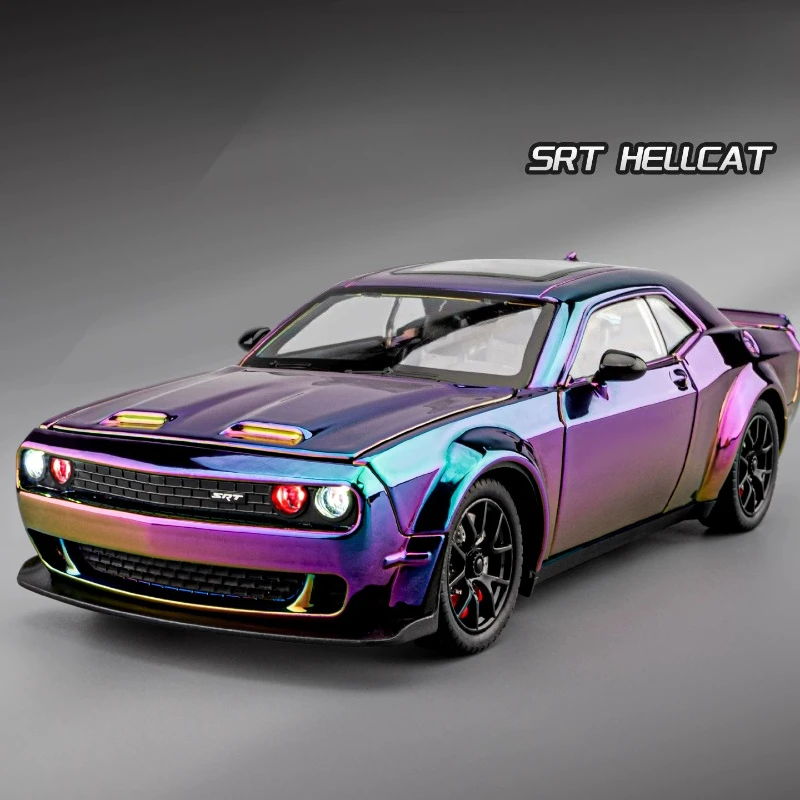 

1:24 SRT Hellcat Sports Car High Simulation Diecast Metal Alloy Model car Sound Light Pull Back Collection Kids Toy Gifts