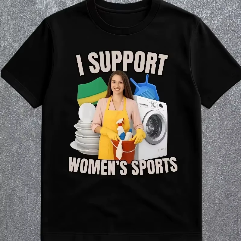 Men I Support Women's Sports T Shirt Unisex Women Oversize Tee Streetwear Casual Short Sleeve Funny Sarcastic Humor Gen Z Humor