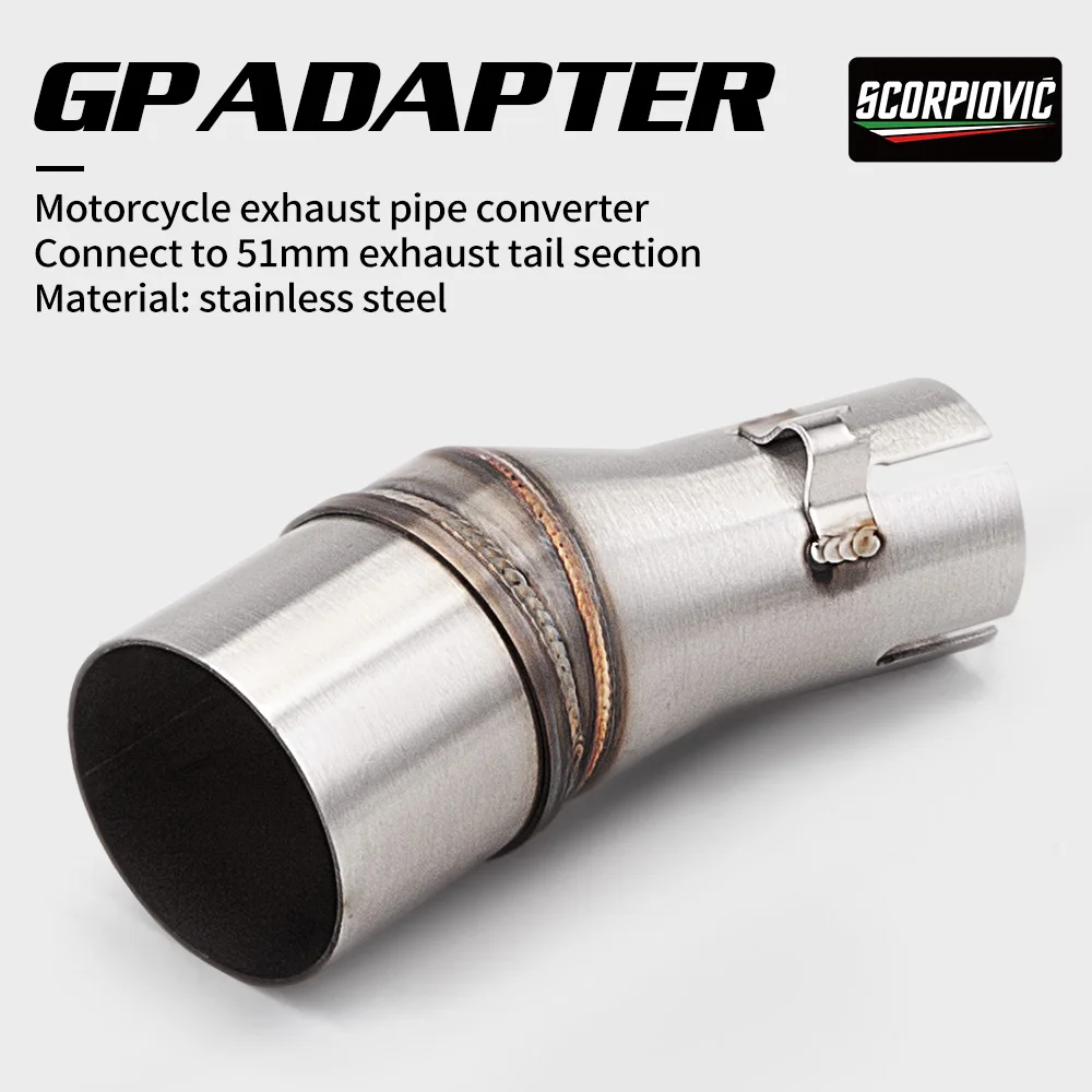 Motorcycle Exhaust Pipe Converter Connector Interface Welding Connector Adapter Muffler link pipe 51mm to 36mm