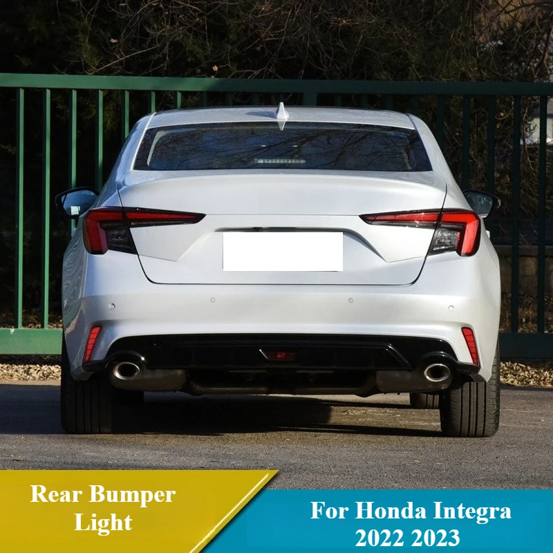 For Honda Integra 2022 2023 2Pcs LED Rear Bumper Light Modified Rear Fog Lamp Brake Lights DRL Dynamic Turn Signal Play & Plug