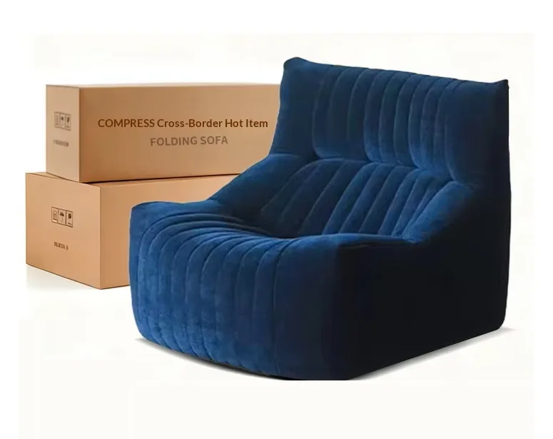 Corner Sectional Sofa Bed Modern L-Shape Living Room Furniture No *Vacuum Compressed Modular One Seat Velvet Cover Boneless