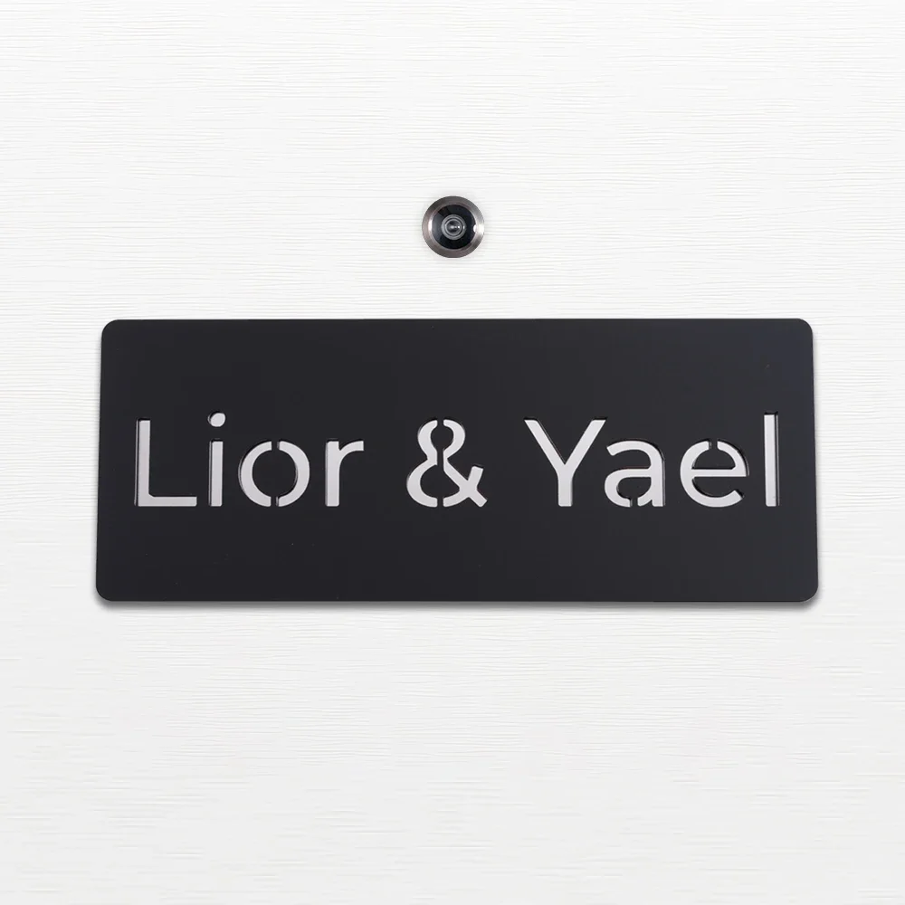 Custom Acrylic Door Sign Personalized Family Name Plate for Home Apartment Modern Laser Cut Wall Doorplate for Office Salon