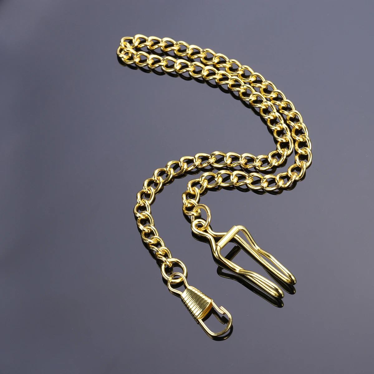 

Silver Pocket Watch Chain Kurze Taschenuhr Kette Gold Necklace Heavy Duty Lobster Claw Sturdy Construction Perfect Long Use