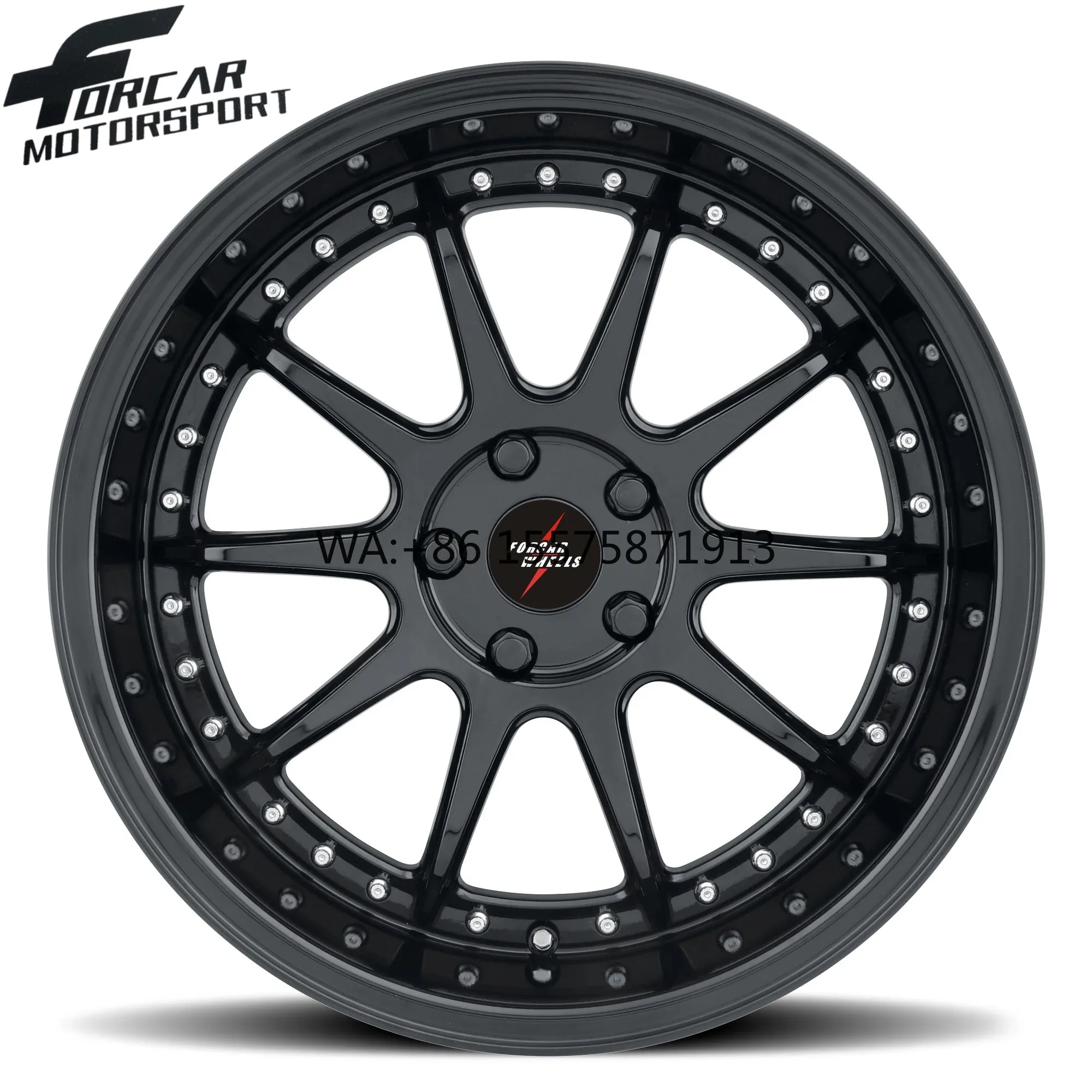 

Custom Deep Lip Dish Racing Car 16~24 Inch Passenger Car Alloy Forged Two-piece Wheel