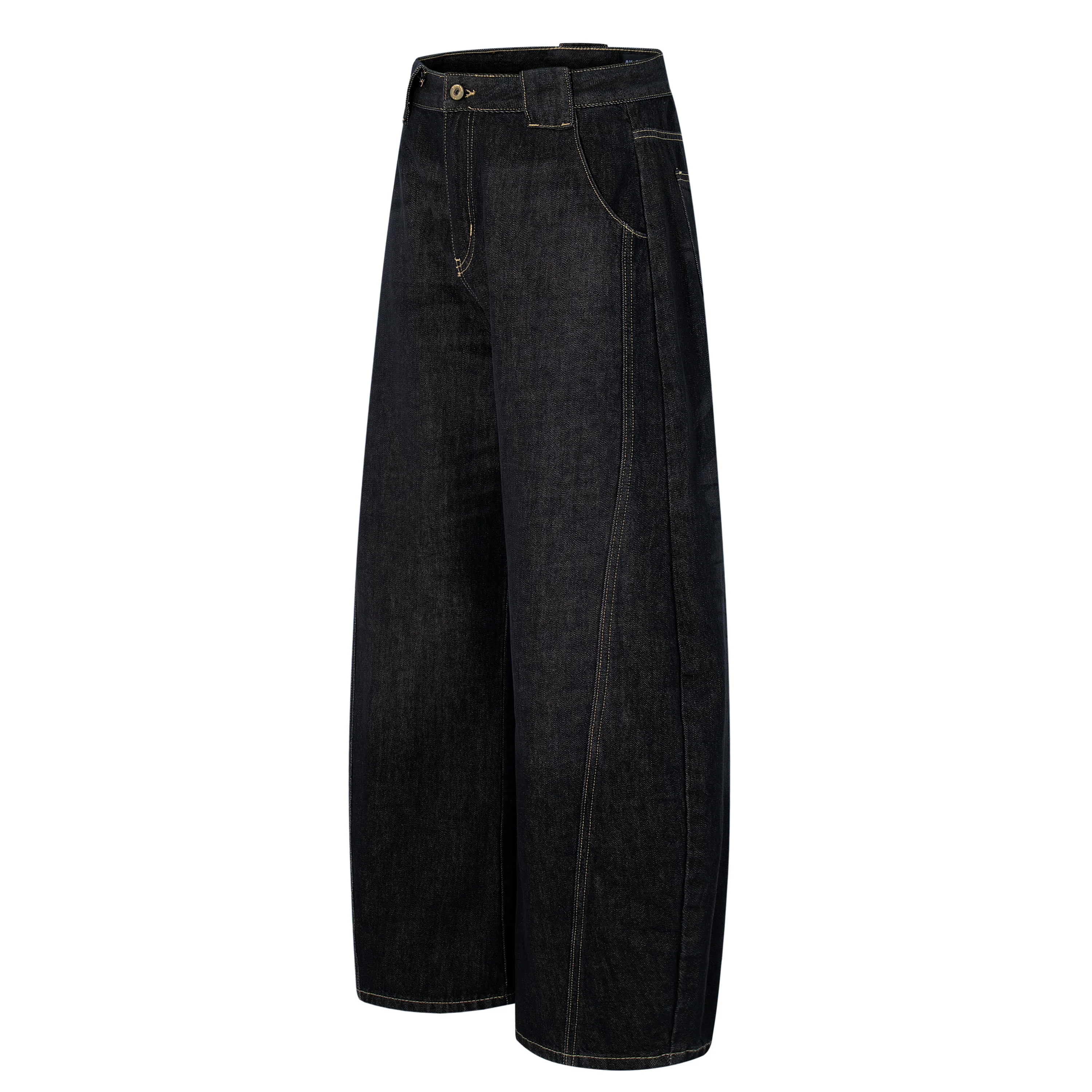 AL80055 BLCG High Waist Super Quality  Loose Fitting Denim Pants  Heavy Thick Unisex Fashion Stylish Jeans