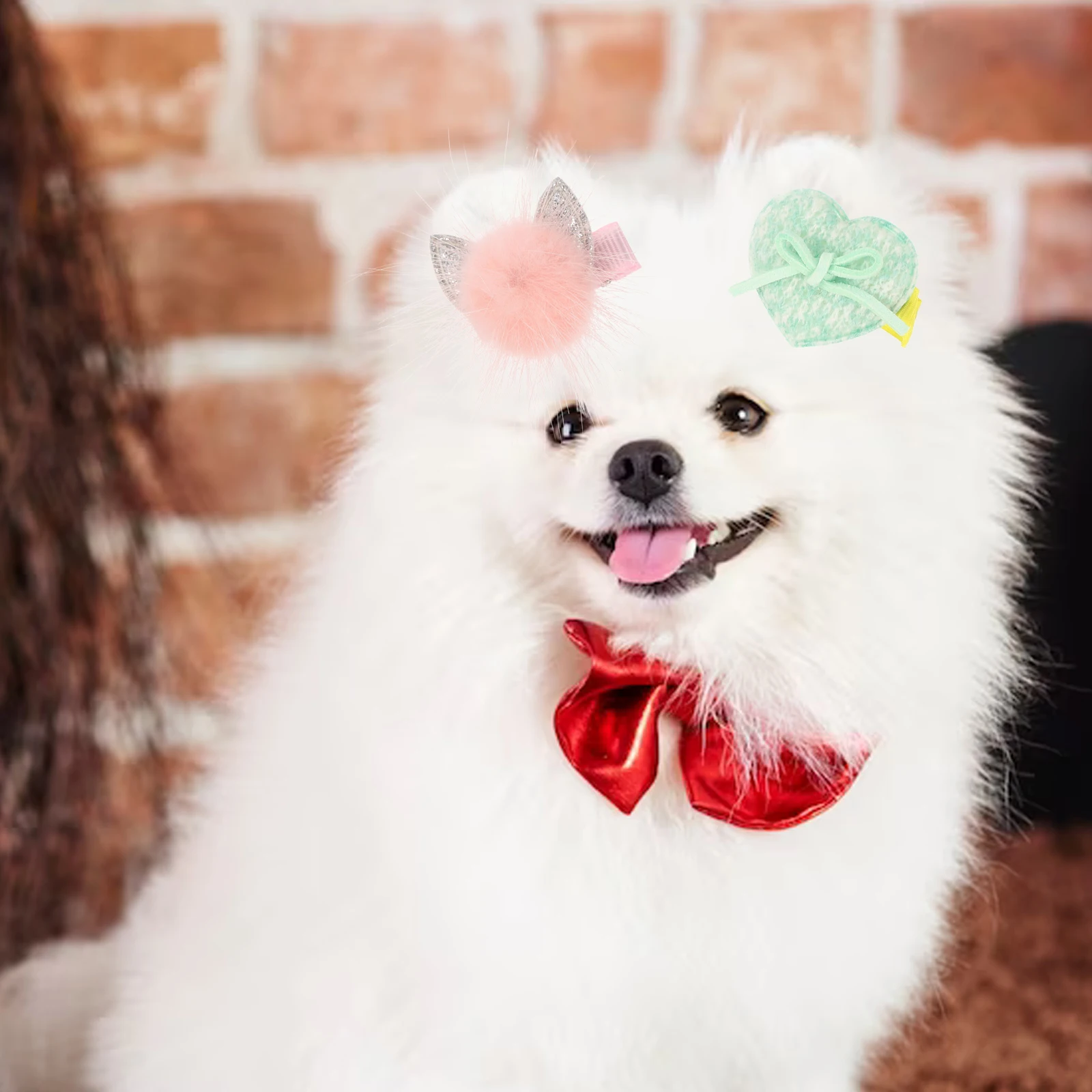 

10Pcs Pet Hair Clips Adorable Bowknot Design Dog Hairpins for Puppy Cat Styling Perfect for Photo Session Daily Use