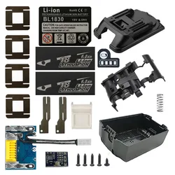 Li-ion Battery Case Box Charging Protection Circuit Board BSM PCBA For MAKITA 18V BL1830 6.0Ah LED Lithium Ion Battery Indicator