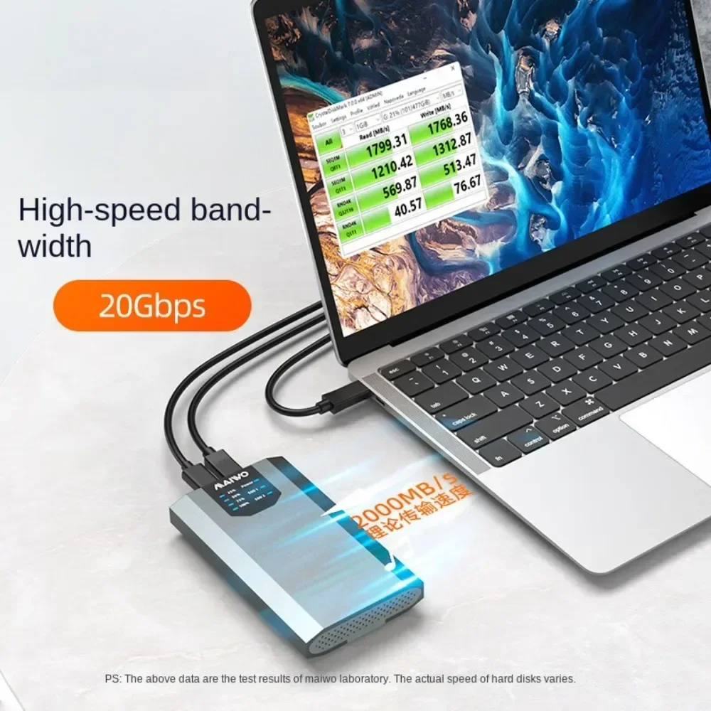 Адаптер корпуса NVMe SSD MAIWO M2 NVMe для мобильного телефона с поддержкой чехла NVMe/AHCI 20 Гбит/с в внешний корпус NVMe PCIe с офисным клоном