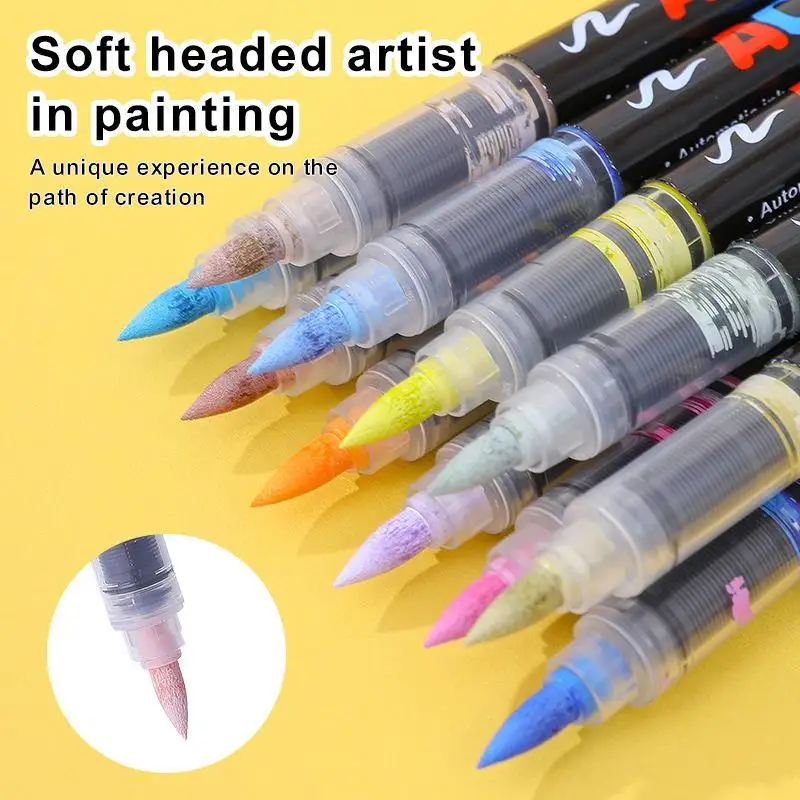 Acrylic Paint Pens 12/24/36/48/60 Colors Non-fading Non-toxic Markers for Rock Wood Glass Art Painting Beginner Use