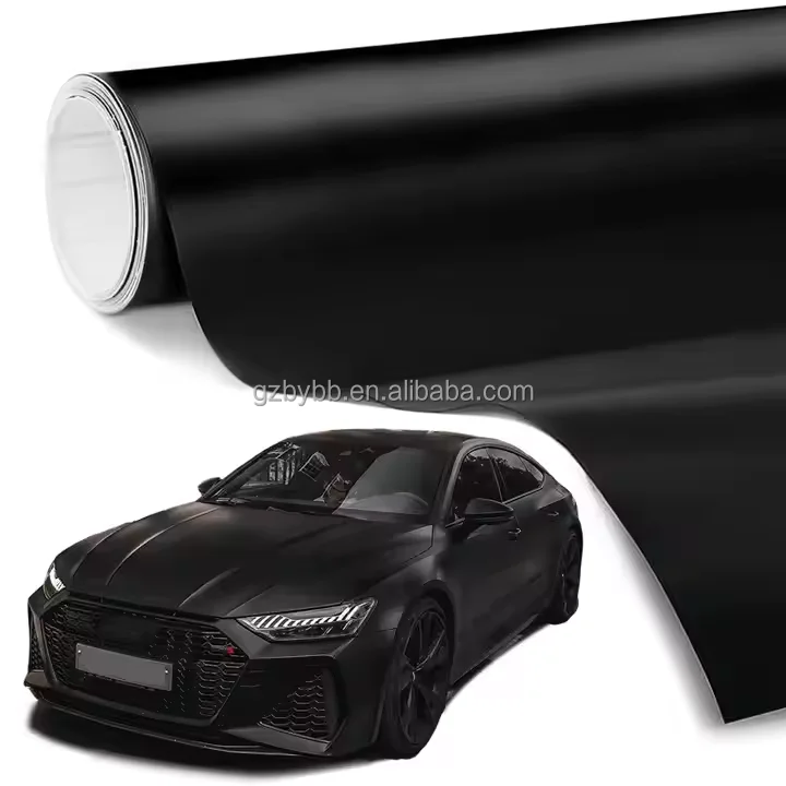 3 Layers Super High Glossy Cyrstal Matte Black Color Sunroof Self Healing Auto Body Wrapping Vinyl Stickers PPF Car Wrap Film