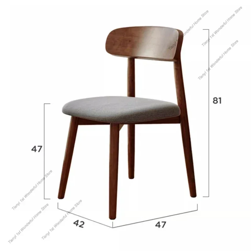 Solid Wood Dining Chair Modern Salon Minimalistic Wabi-Sabi Kitchen Chair Negotiation Cadeiras De Jantar Home Furniture