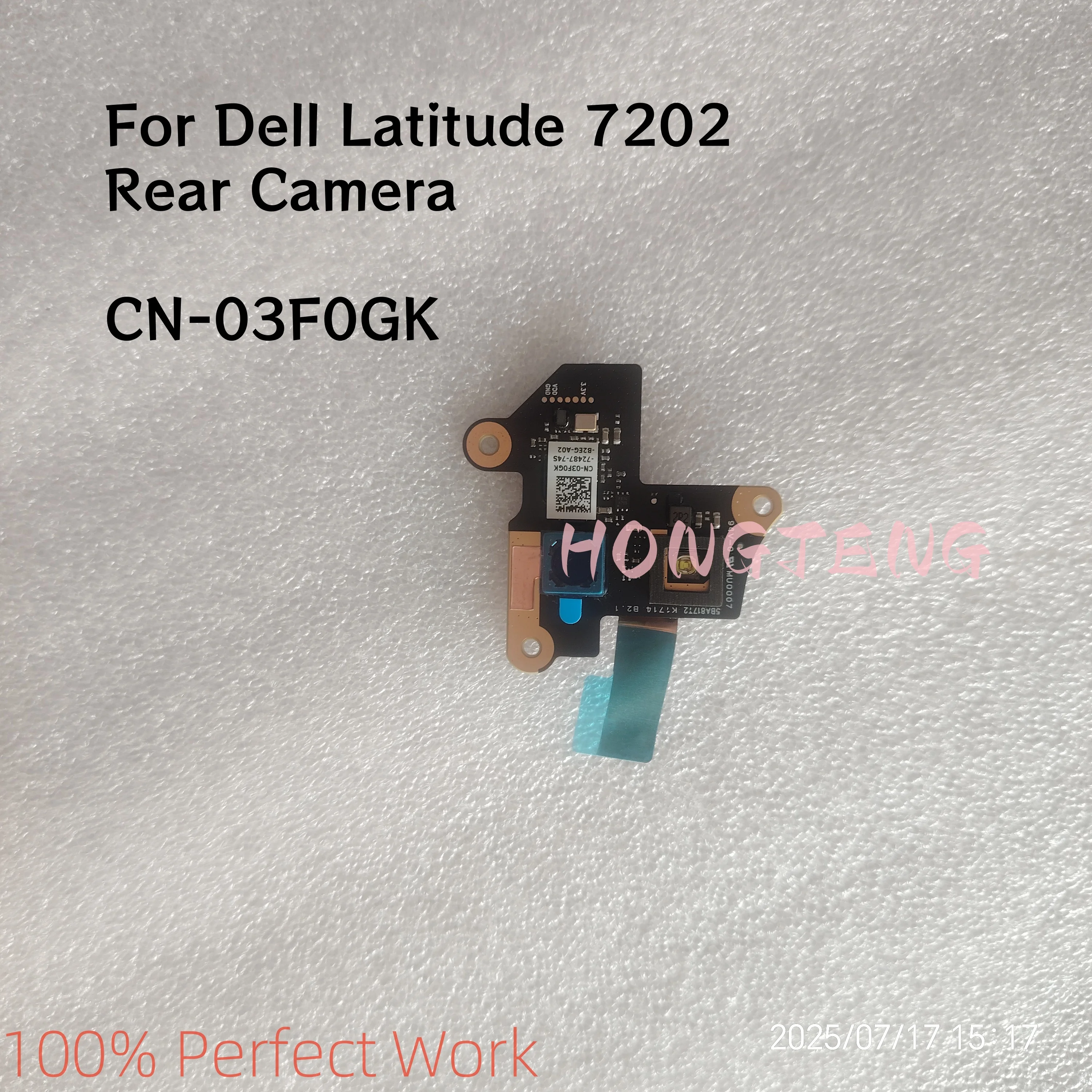 For Dell Latitude 7202 Rugged Tablet Rear Camera Module 3F0GK 03f0gk Tested Fast Shipping