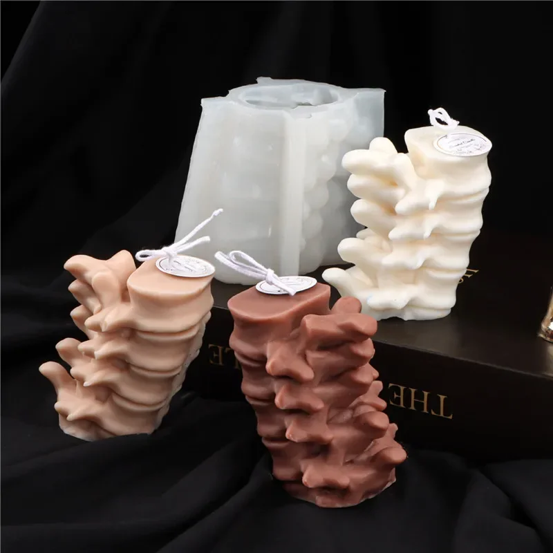 3D Vertebrae Silicone Candle Molds for DIY Handmade scented candle Plaster Ornaments Soap Making Moulds Desktop Decor Supplies