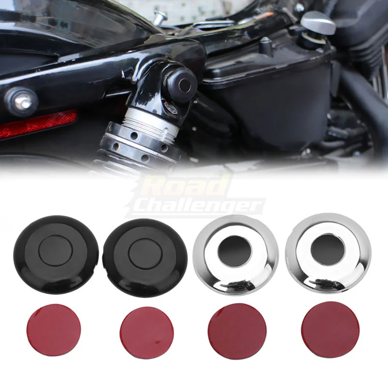 

Motorcycle Black Chrome Rear Fork Cover Decoration Covers For Harley Sportster XL883 XL1200 X48 2004-up Dyna 2006-up