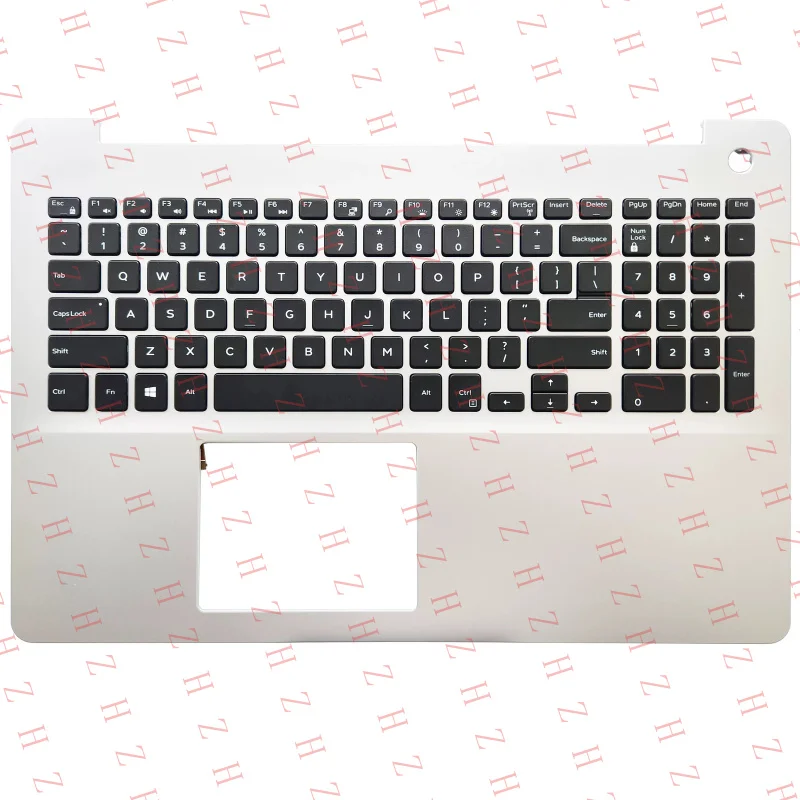 P+ Handauflage with Light Keyboard for Dell Inspiron 15-5000 5583 0CH5HX US BK/SR