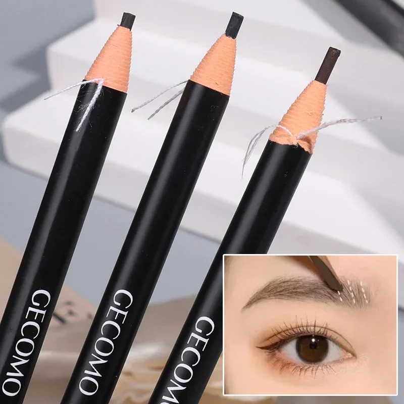 Waterproof Peel Off Line Eyebrow Pencil Makeup Black Brown Eyebrow Tint Pen Lasting Not Fading Natural Brow Enhancers Cosmetics